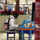 Monntel West playing the piano at Lansing Mall in Michigan Jan. 22, 2016
Sara Hadley via Facebook